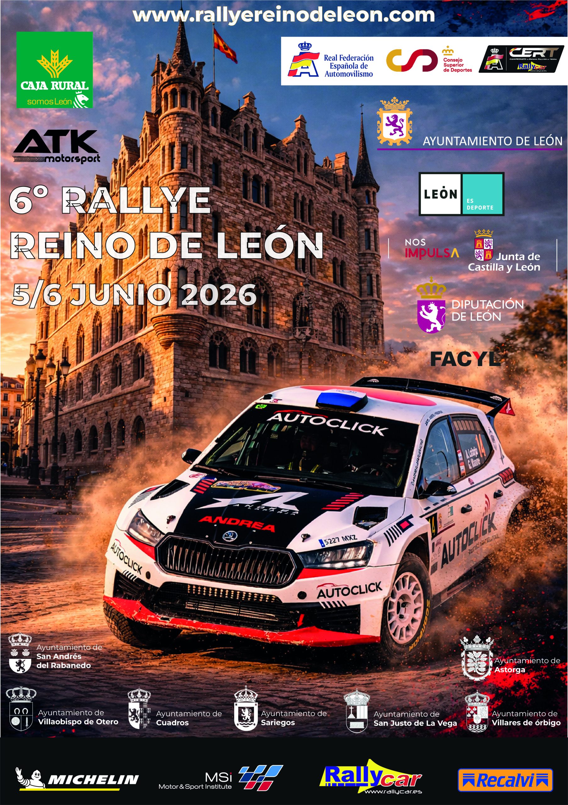 Cartel de 6º Rally Reino de León CERT 2026