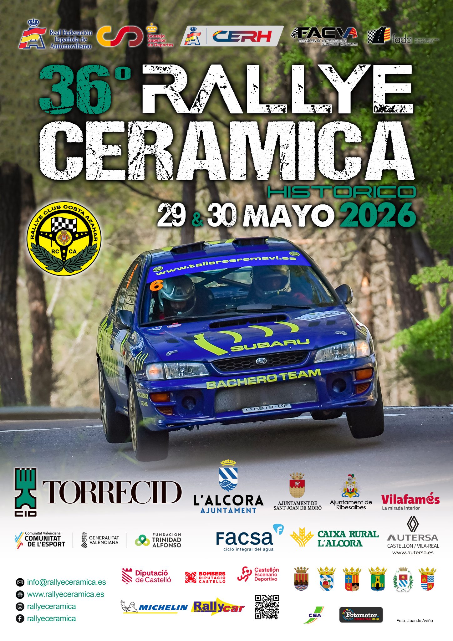 Cartel de 36ª Rallye Cerámica Histórico 2026