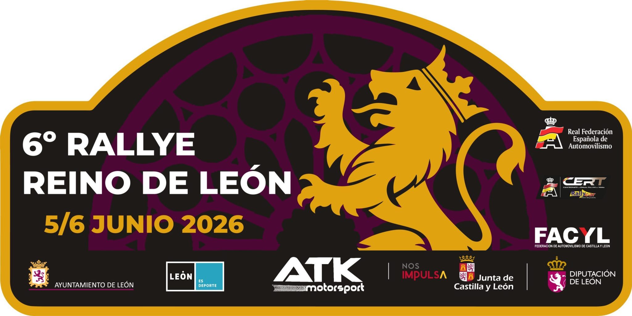 Placa de 6º Rally Reino de León CERT 2026